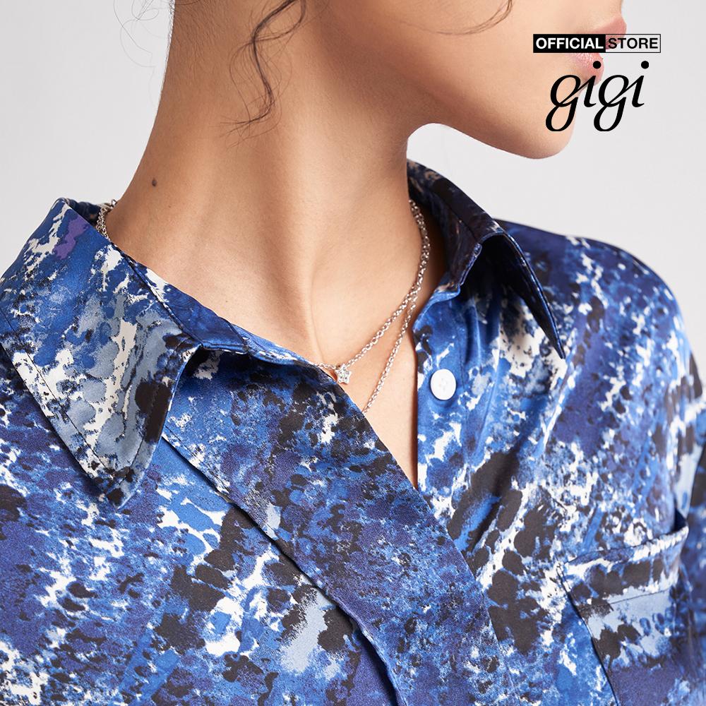 GIGI - Đầm mini cổ bẻ tay dài hiện đại G2107D222108