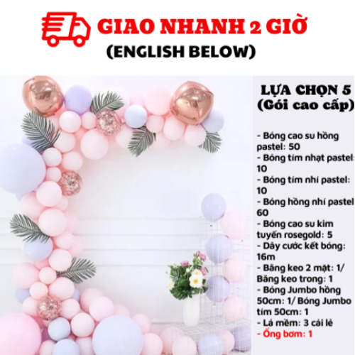 Set bóng trang trí Sinh nhật bé gái BBG04