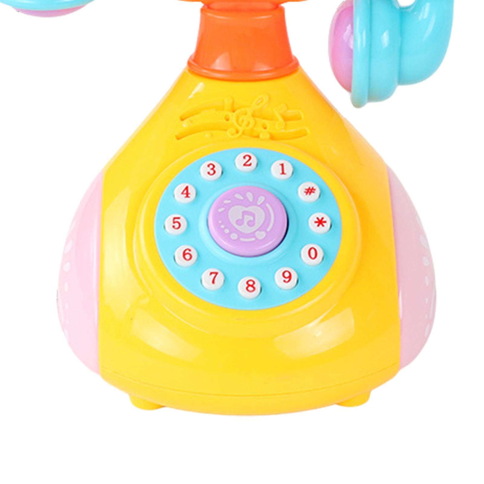 Cartoon Electric Telephone Toy for 1 2 3 Year Old Kids Xmas Gift