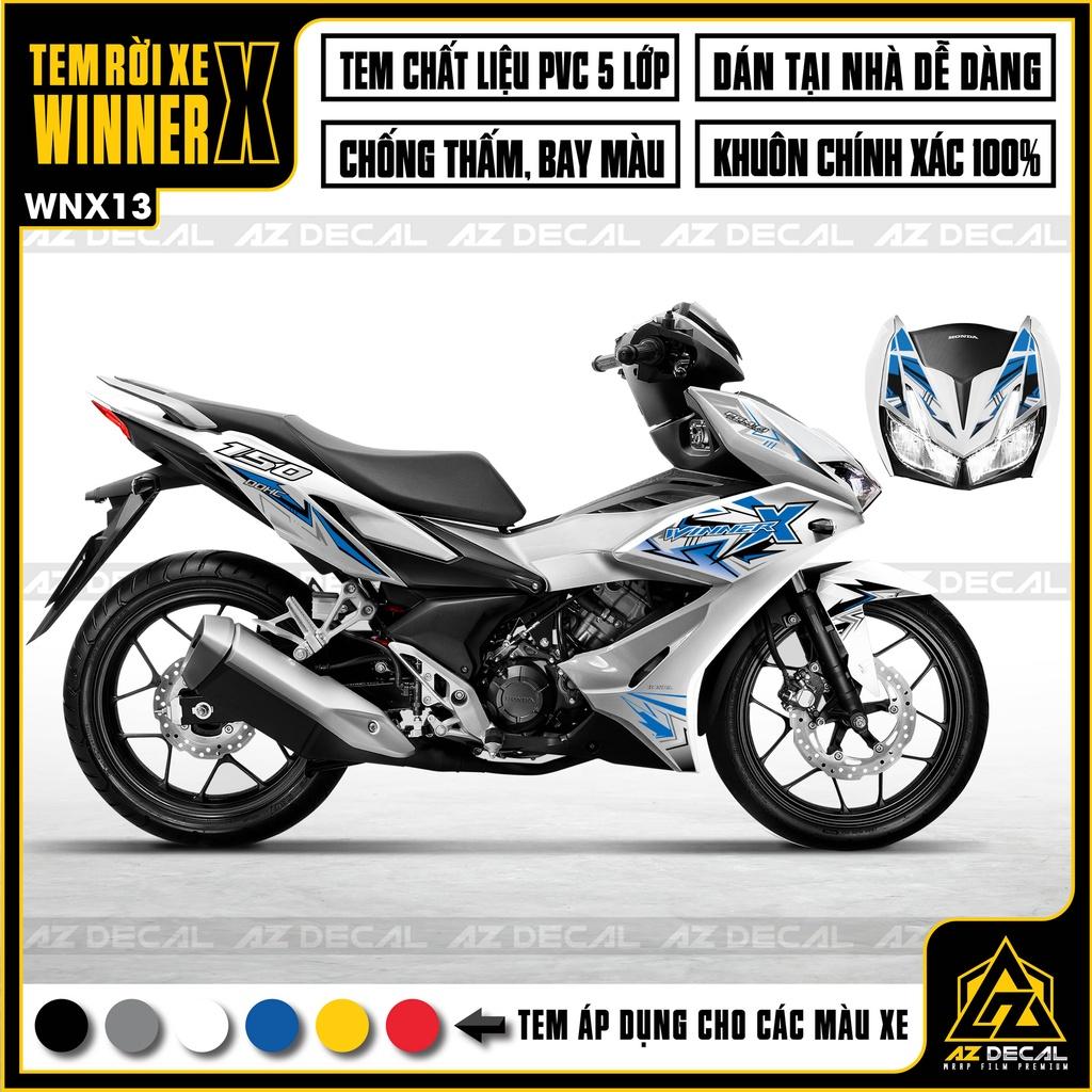 Tem Rời Dán Xe Winner X Chủ Đề DOHC 3D | WNX13 | Decal Chế Xe Máy Chất Liệu PVC Chống Nước, Chống Bay Màu - Xanh Trắng