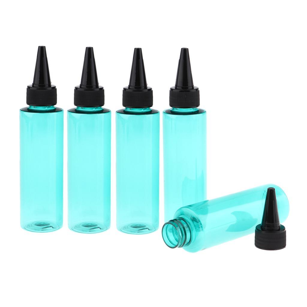 Pack of 5 100ml Empty Essential Oil Bottle Refillable Travel Cream Liquid Aromatherapy Perfume Vials With Black Cap
