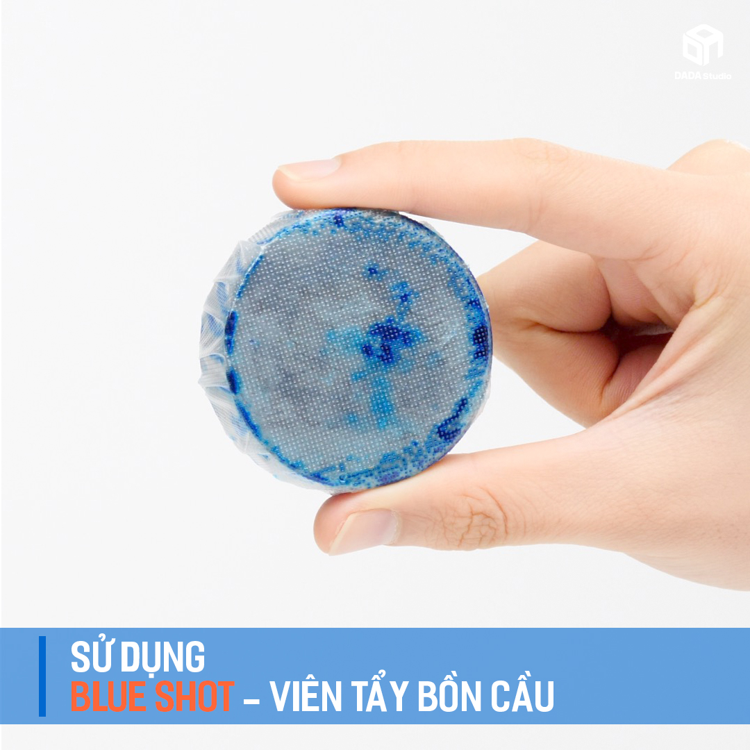 Bộ 10 vỉ viên thả khử mùi, khử khuẩn bồn cầu Blueshot + 1 chai xịt vệ sinh tẩy rửa đa năng Votemm (600ml) Hàn Quốc