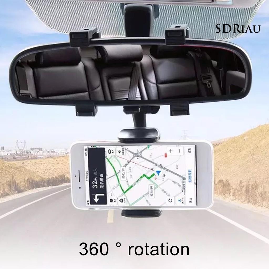 Giá Đỡ Điện Thoại Xoay 360 Độ Gắn Kính Chiếu Hậu Xe Hơi Tiện Dụng
