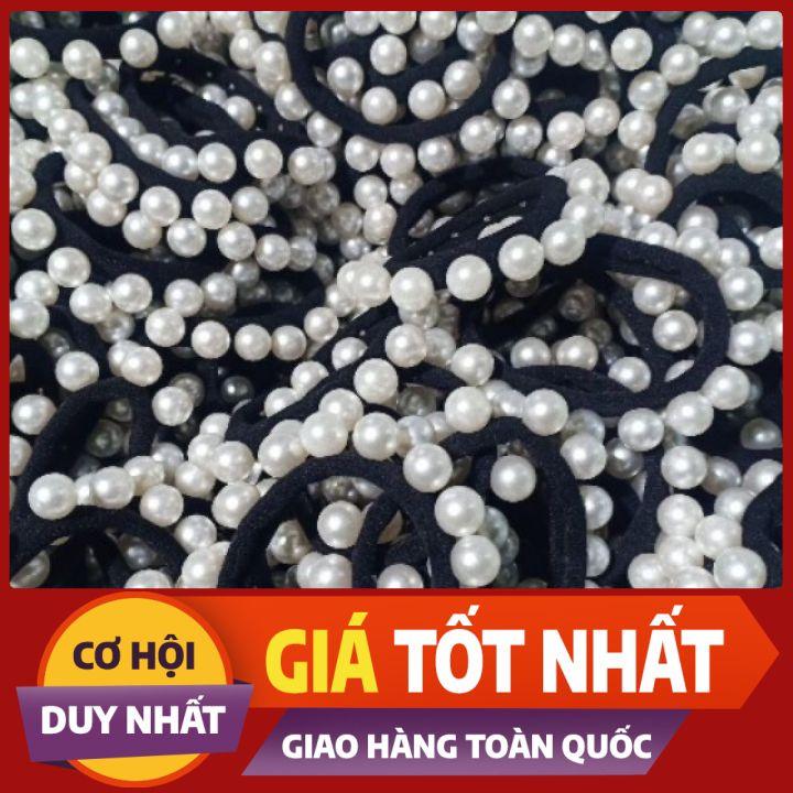 DÂY BUỘC TÓC ĐÍNH NGỌC TRAI NHÂN TẠO SANG TRỌNG - NUNAM SHOP