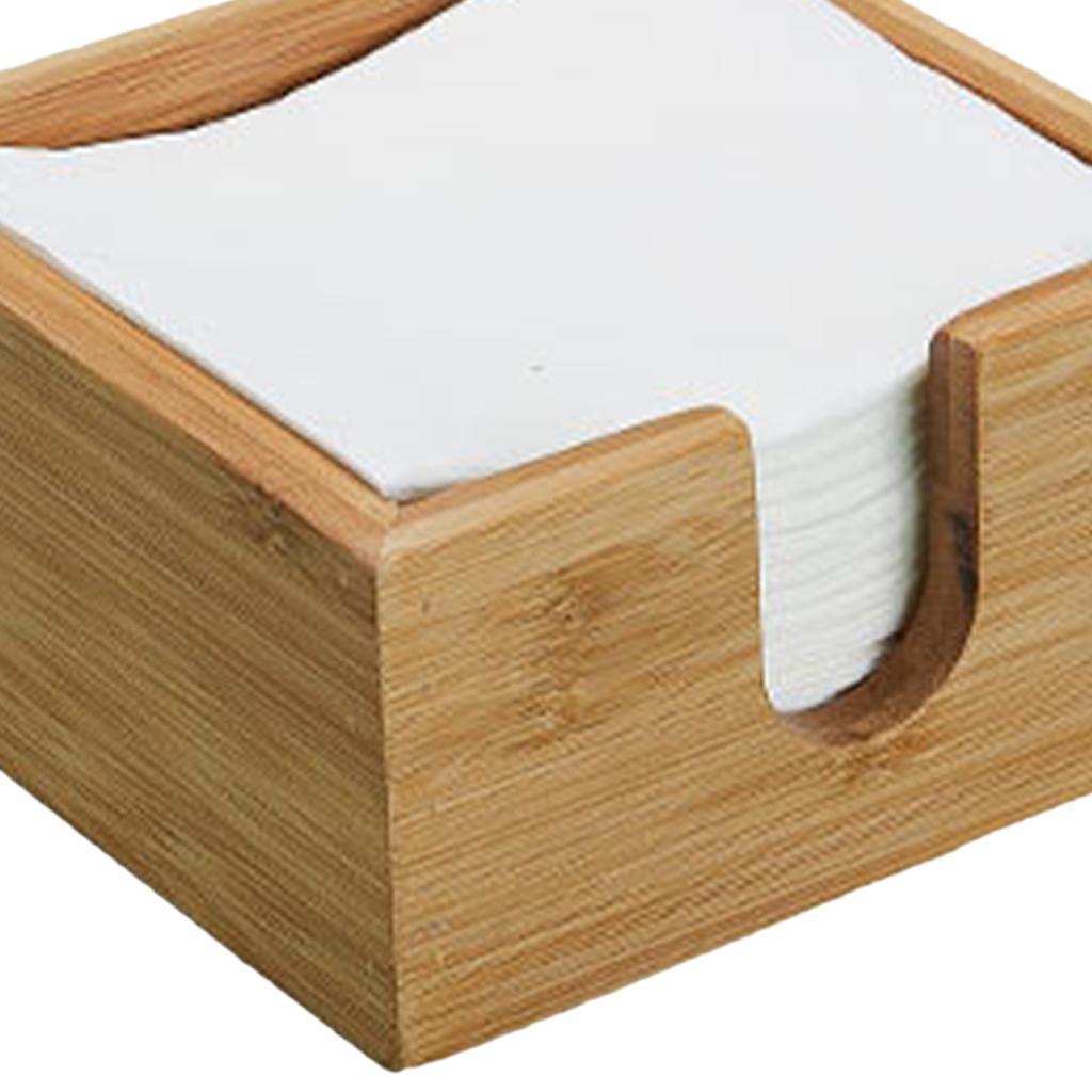 Tabletop Napkin Holder Wooden Storage Tissue Dispenser for Countertop