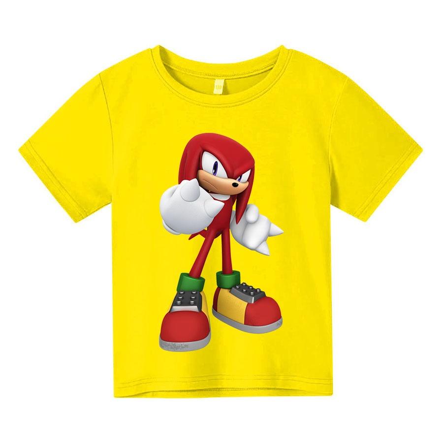 Áo thun trẻ em Sonic đỏ Có size người lớn, King Cotton