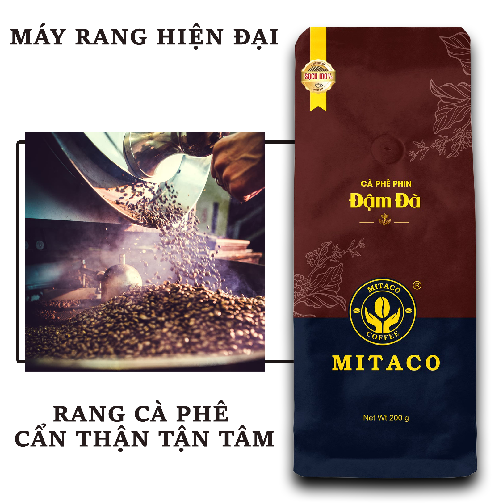 Cà Phê Phin Đậm Đà MITACO COFFEE (Gói 200g)