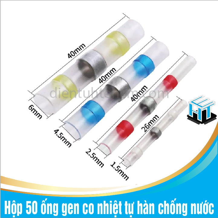 Hộp 50 ống gen co nhiệt tự hàn chống nước