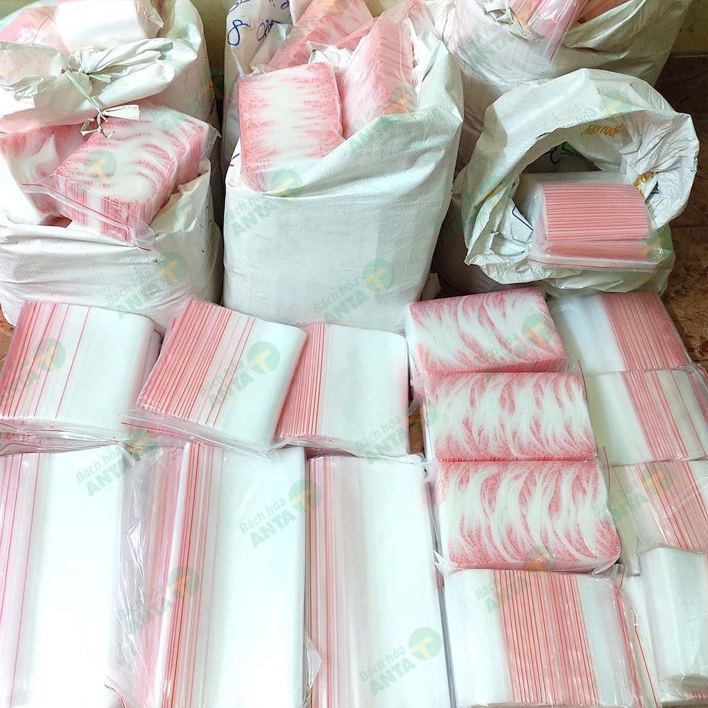 100 gram TÚI ZIP CHỈ ĐỎ - Có đủ size -