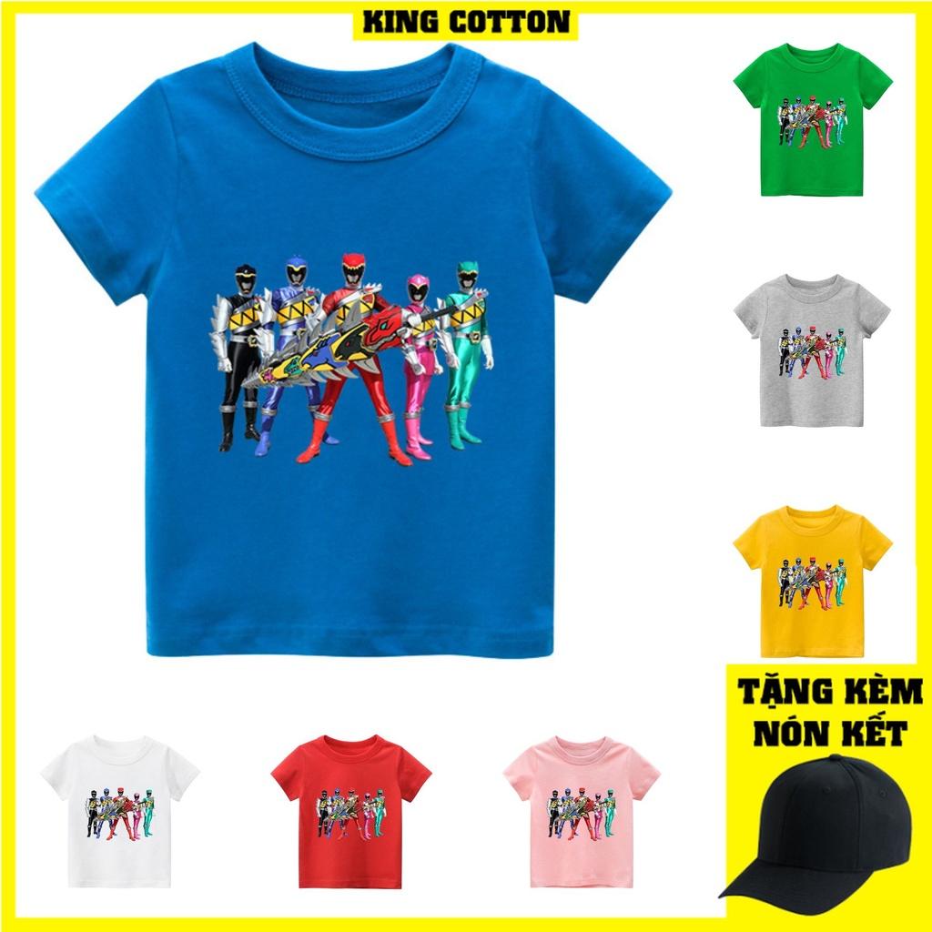 Áo thun trẻ em SIÊU NHÂN KHỦNG LONG , 8 màu áo, đầy đủ size có big size, MÀU KHÁC NHẮN TIN SHOP