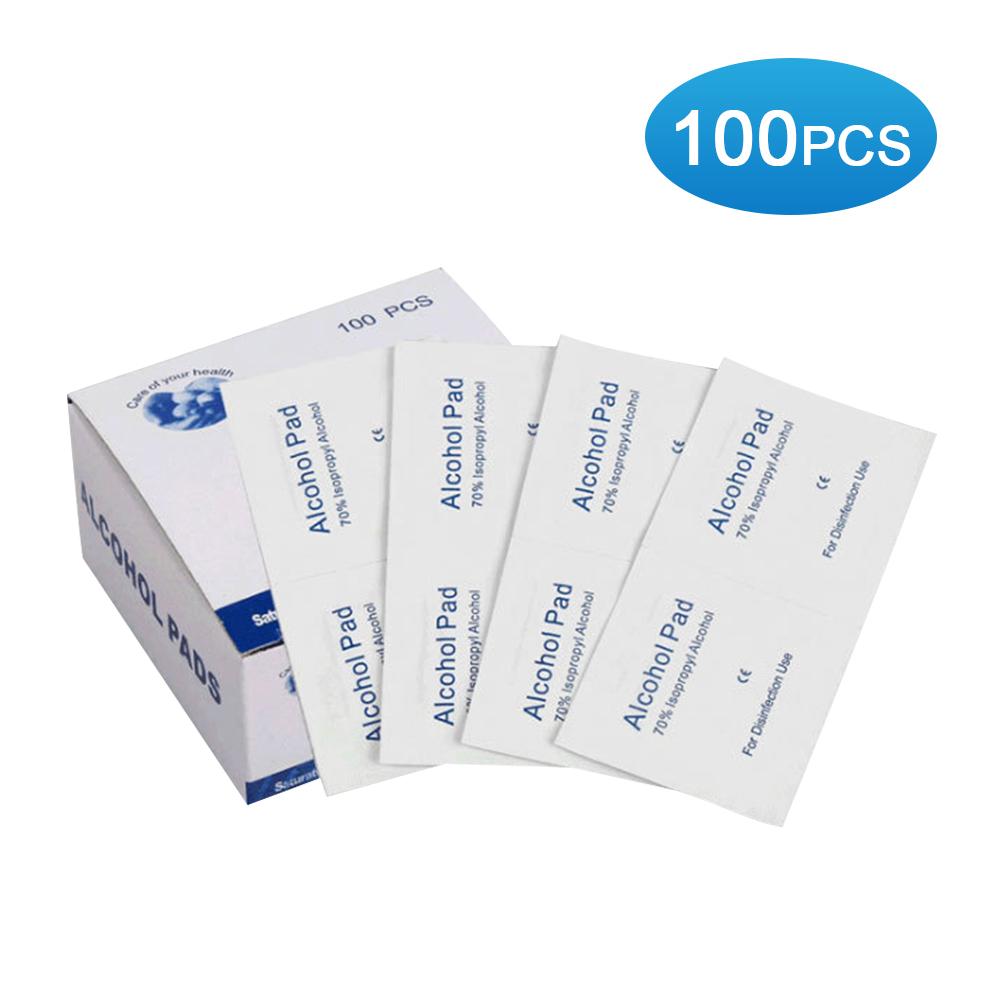 Hộp 100 miếng bông tẩm cồn vệ sinh vật dụng cá nhân tiện lợi