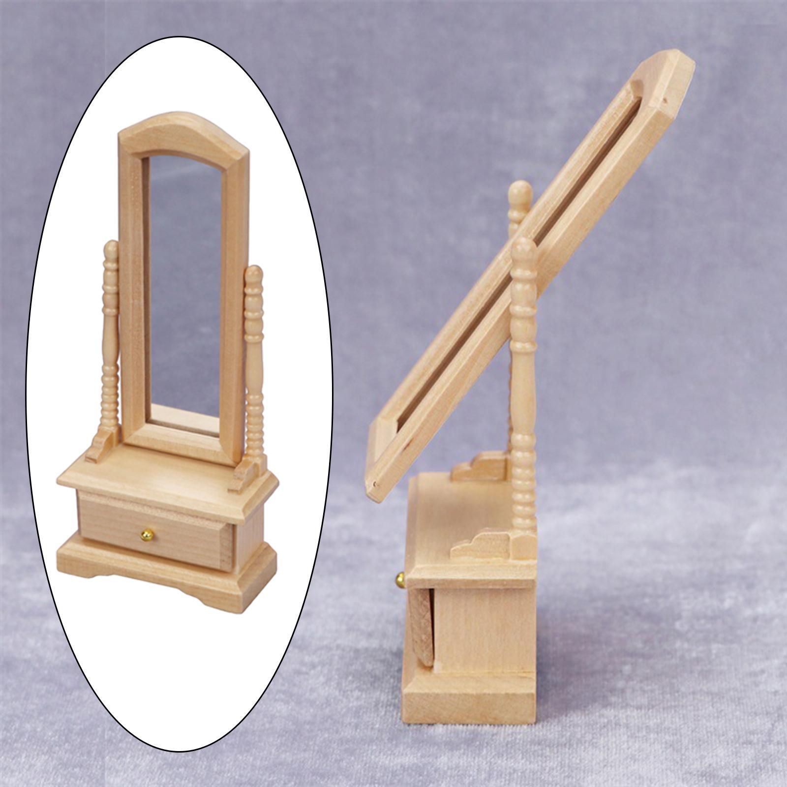 1:12 Dollhouse Miniature  Mirror Bedroom Furniture Toys for Girls
