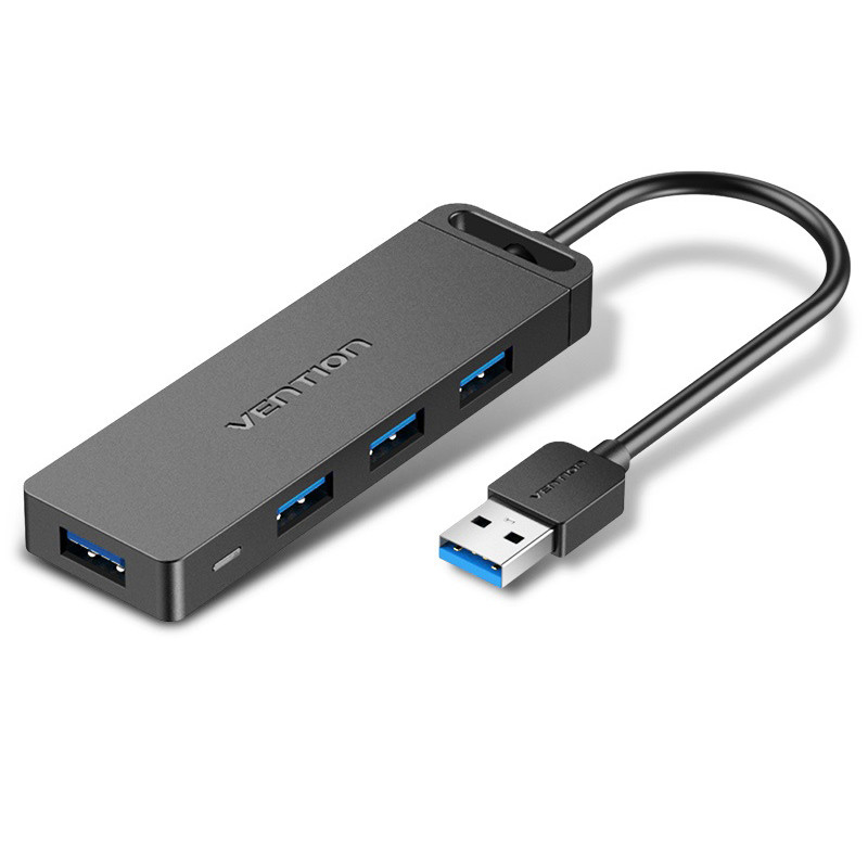 Hình ảnh Bộ chia 4 Port HUB USB 3.0 hỗ trợ nguồn Vention CHLBD dài 50cm-Hàng Chính Hãng