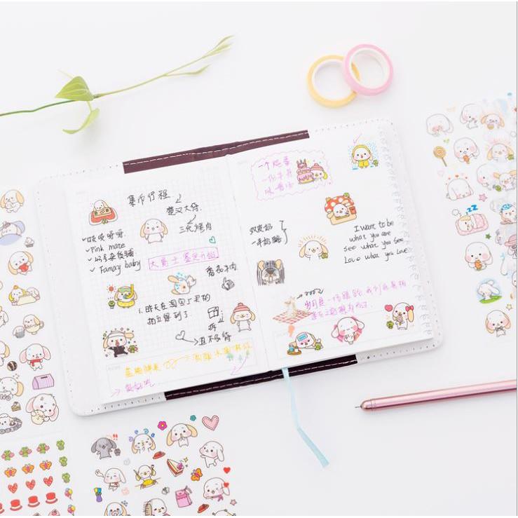 Bộ 6 Tấm Sticker Dán Sổ Lưu Niệm H100