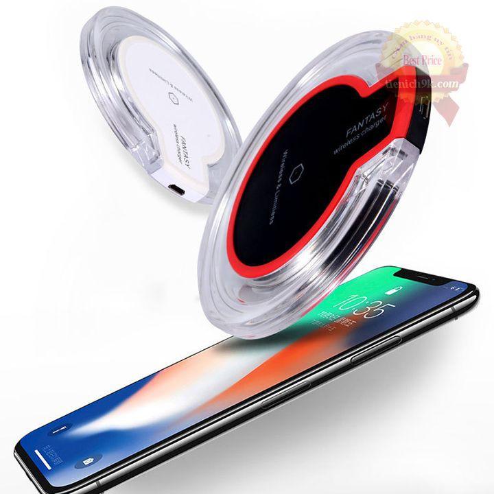 Đế sạc không dây K9 chuẩn Qi siêu mỏng cho điện thoại Iphone 8 Samsung