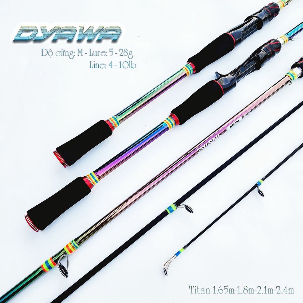 Bộ Cần Câu Lure Máy Ngang Titan Tặng Phụ Kiện
