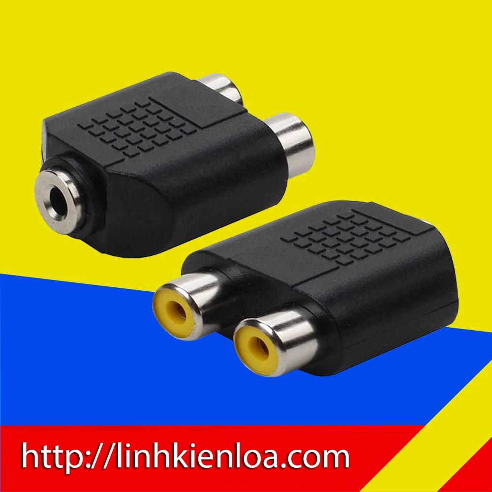 Đầu cắm, Jack chuyển đổi âm thanh 3.5mm sang 2 Jack AV hoa sen