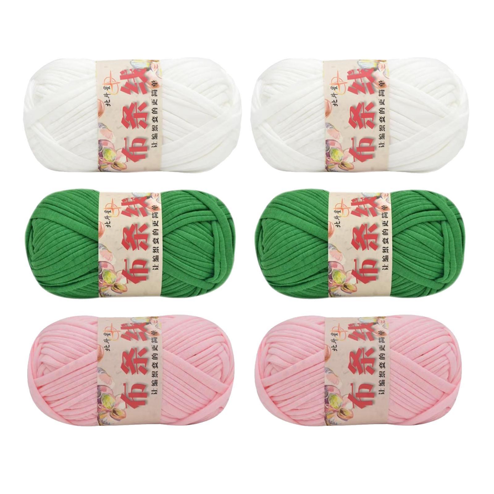 6x Chunky Yarn T Shirt Yarn Knitting Yarn Set for Doormat Tapestry Cat House