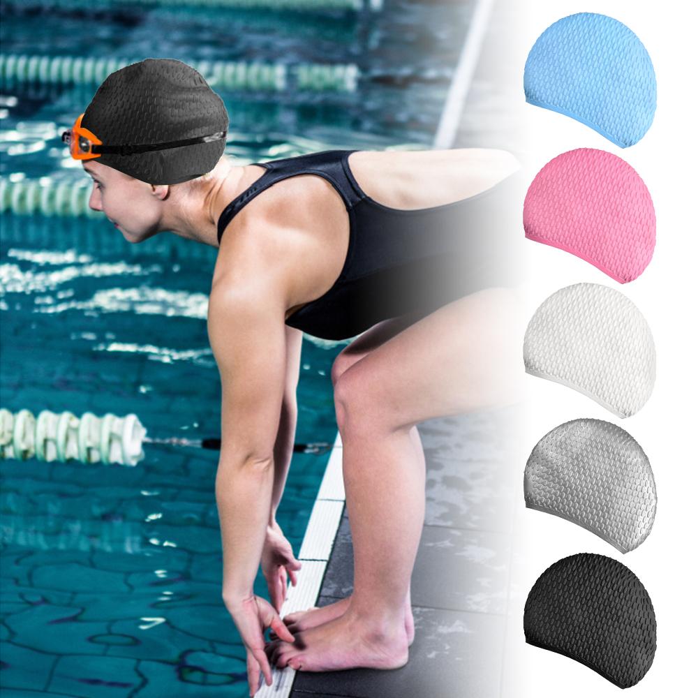 Mũ bơi Silicone Nam Nữ Thiết kế bề mặt chống trượt, dễ dàng tháo và giữ kính bơi của bạn chắc chắn.