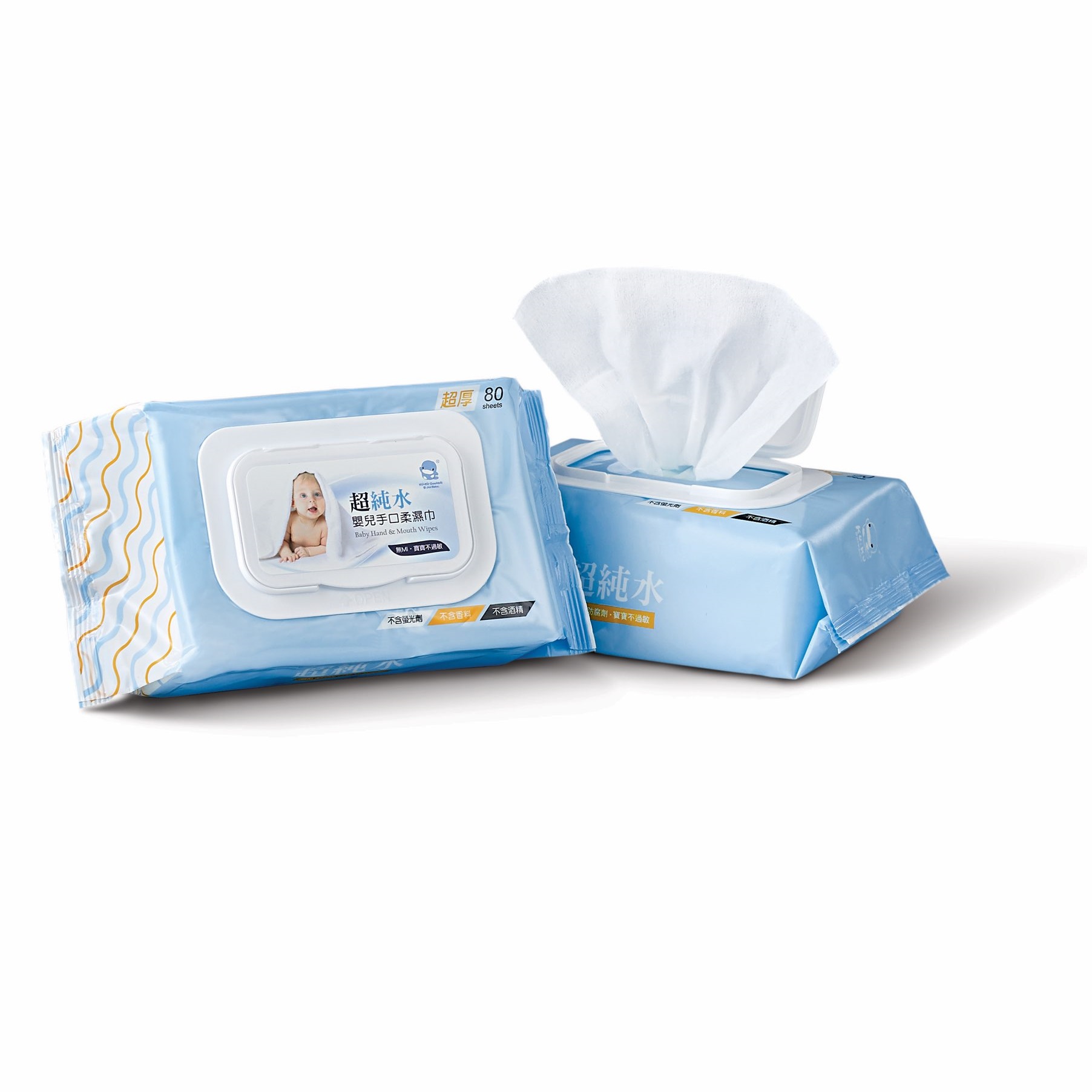 KHĂN GIẤY ƯỚT KHÔNG MÙI CHO BÉ TỪ SƠ SINHBABY KUKU KU1048