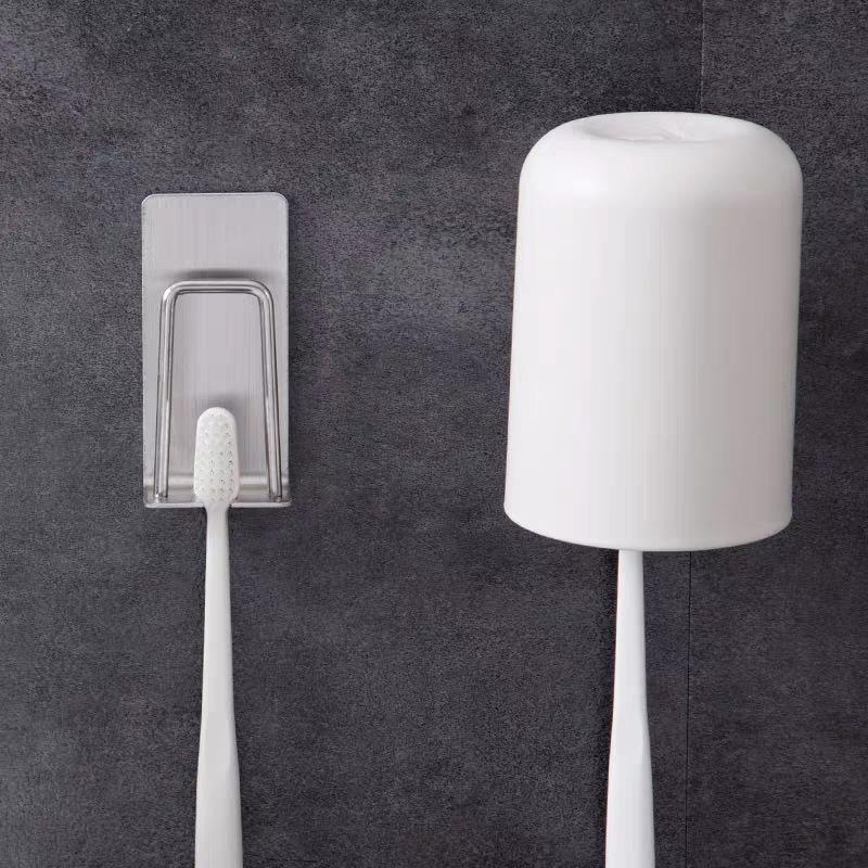 Chủ sở hữu đồ uống 2PCS Tường gắn trên tường bằng thép không gỉ và người giữ bàn chải đánh răng RustProof