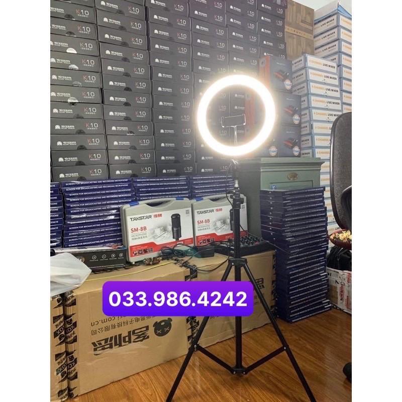 Đèn Livestream 26cm Hỗ Trợ Chụp Ảnh Sắc Nét Tôn Lên Vẻ Đẹp Của Bạn . Tăng Tương Tác Khách Hàng