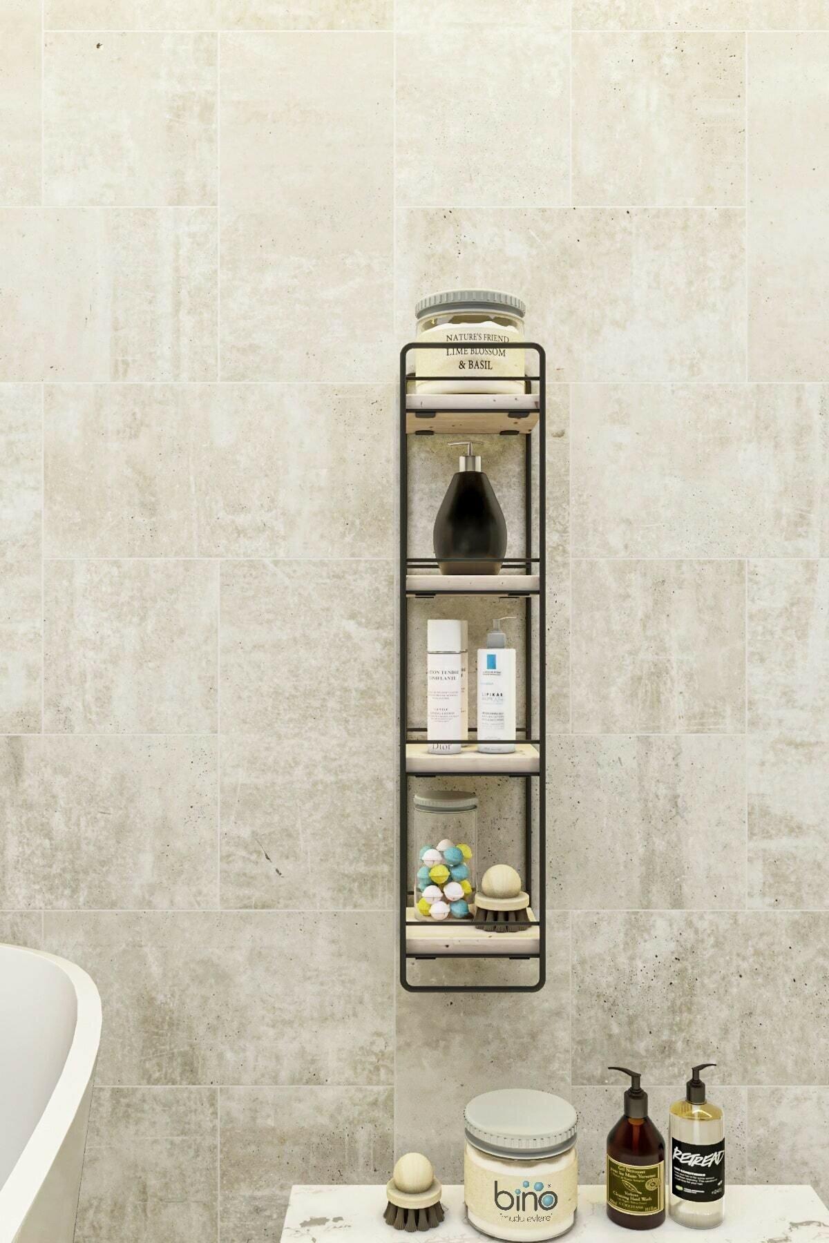 Nhà Bếp Lưu Trữ Đồ Giá Kệ Người Tổ Chức Gỗ Tự Nhiên 4 Tầng Kệ Treo Tường Giá Treo Phòng Tắm Hiện Đại Trong Nhà Phụ Kiện