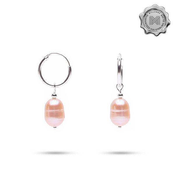 Bông tai Bạc 925 đính Ngọc Trai Minimal Millenne Paris MLER1141