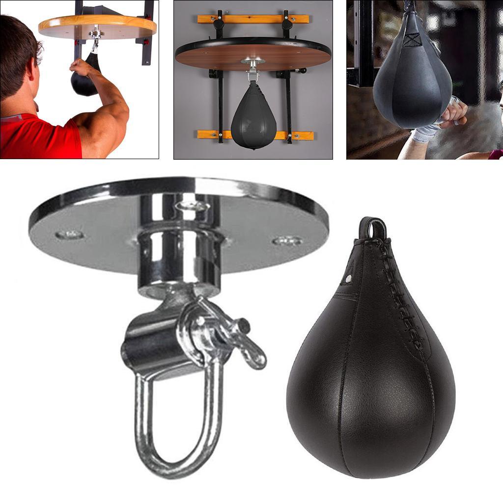 PU Leather Ball Boxing MMA Thai caseing Thai Training Punching Striking Bag Hanging Swivel Hook Hanger Workout Kicking ball Punch Bag