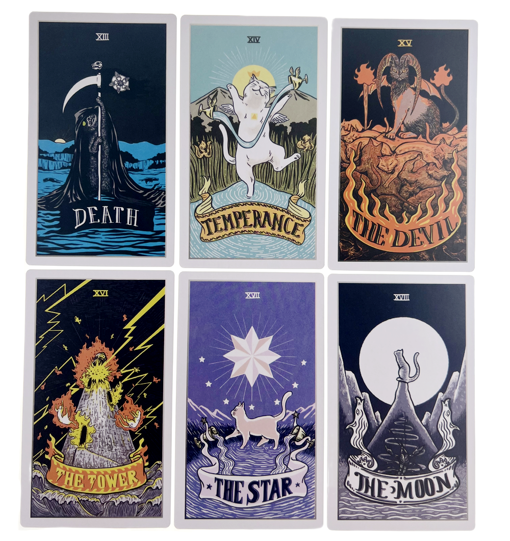 Bộ Bài Stray Cat Tarot 78 Lá Bài 7x12 Cm Tặng Đá Thanh Tẩy