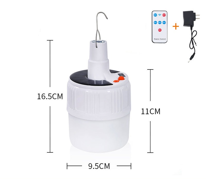 Đèn LED cắm trại ngoài trời siêu sáng, sạc bằng năng lượng mặt trời có điều khiển nhiều chế độ (Có ảnh + Video)