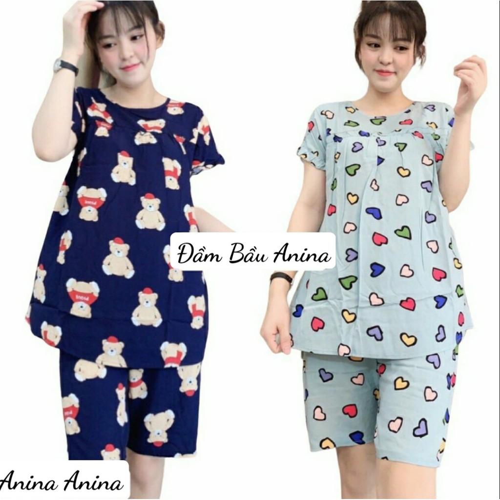 Đồ bộ bầu LỬNG BÁNH BÈO chất lanh lụa cao cấp chuẩn đẹp mặc nhà và sau sinh BB326