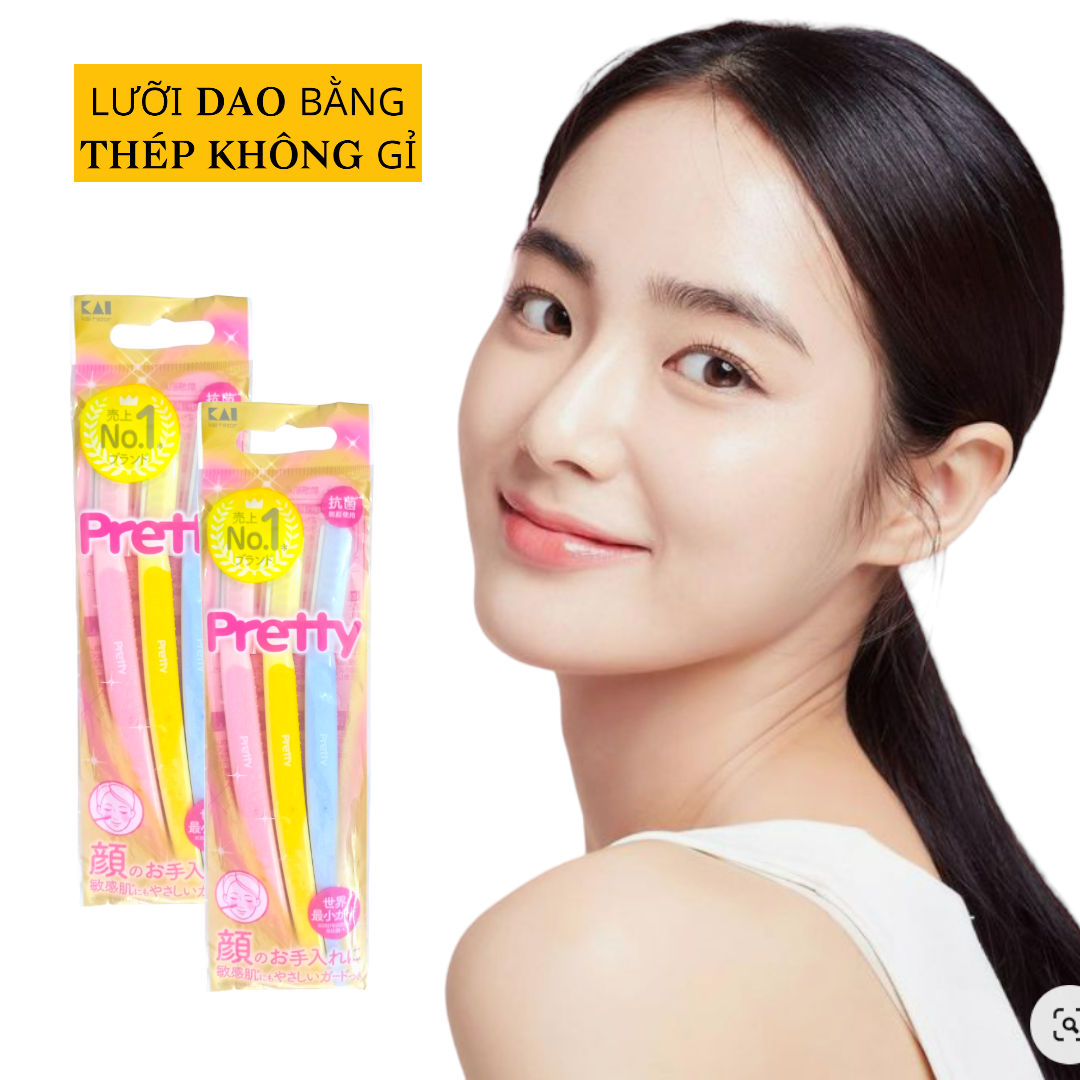 Dao Cạo Lông Mày Kai Nữ 01628 (Combo Dao Cạo Và Set Mini )