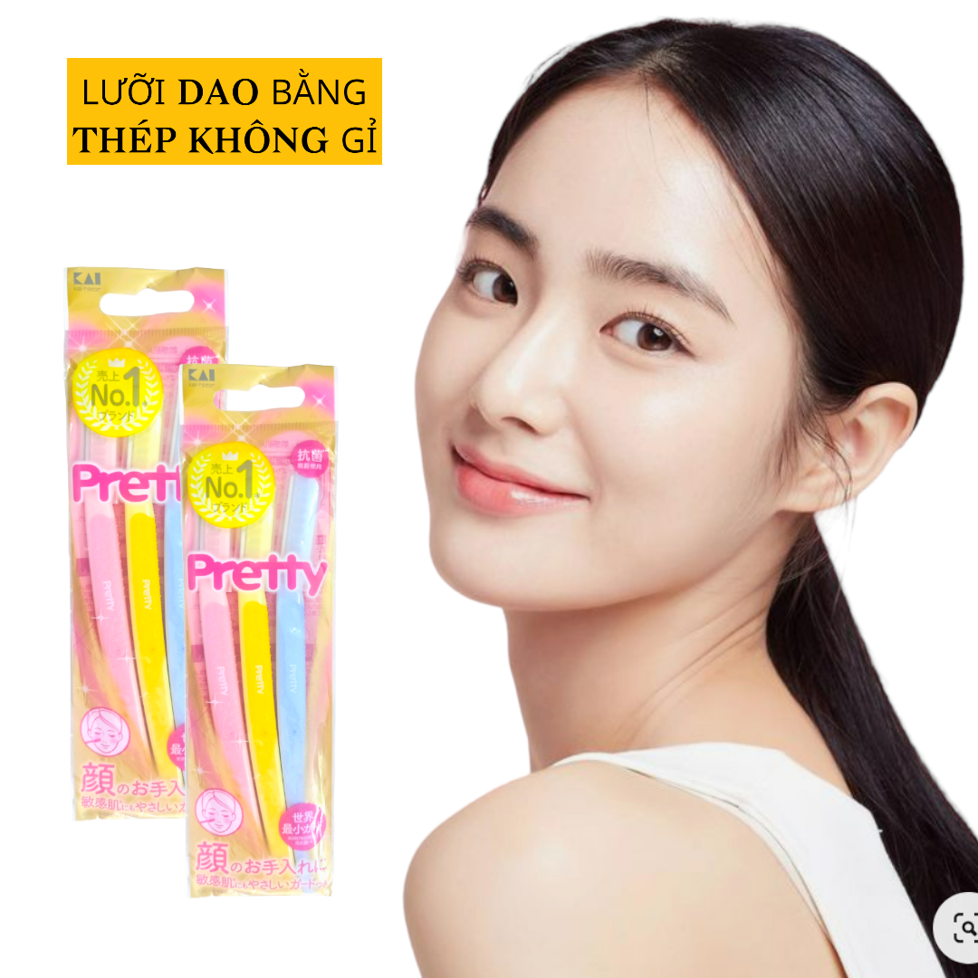 Dao Cạo Lông Mày Cán Dài Kai Pretty 01628-GA0053