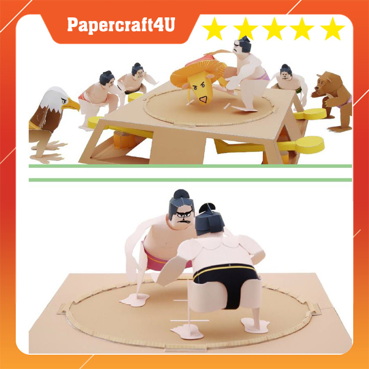 Mô hình giấy Game Sumo Wrestling Game