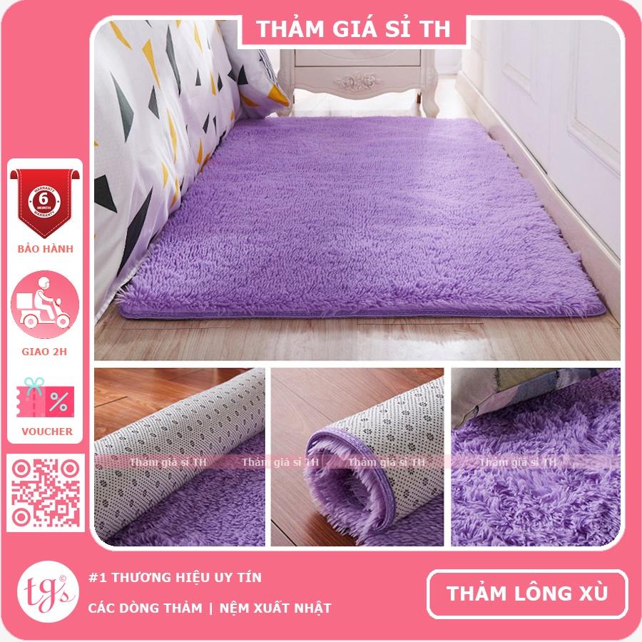 Thảm Lông Xù Màu Tím | 160x200cm | Thảm Trang Trí Phòng Khách - Phòng Ngủ - Thảm Trải Sofa - Thảm Dành Cho Bé