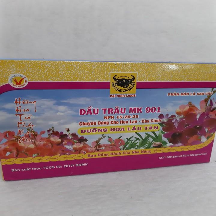 Phân bón dưỡng hoa lâu tàn Đầu Trâu 901 hũ 100g