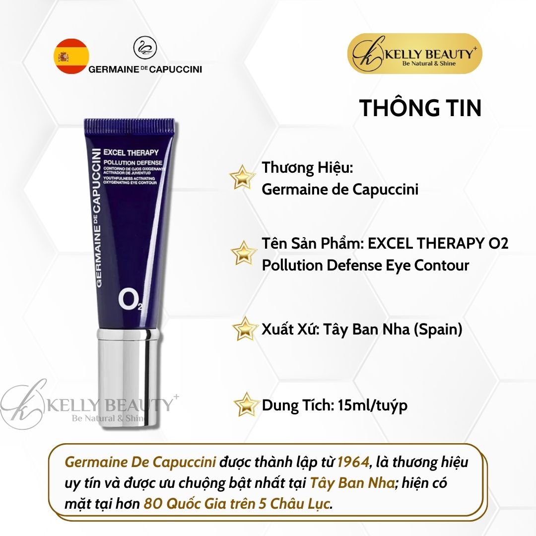 Kem Dưỡng Trẻ Hóa Vùng Mắt Germaine Excel Therapy O2 Pollution Defense Eye Contour | Kelly Beauty