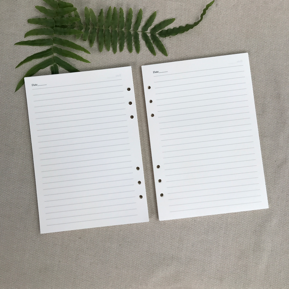 Ruột Sổ Còng A5 Planner For 6-Ring Notebook RN-049 Giấy 80gsm Màu Kem Vàng Ngà 220 trang In Kế Hoạch Tuần Tháng Năm và Kẻ Hàng Size 145x210mm