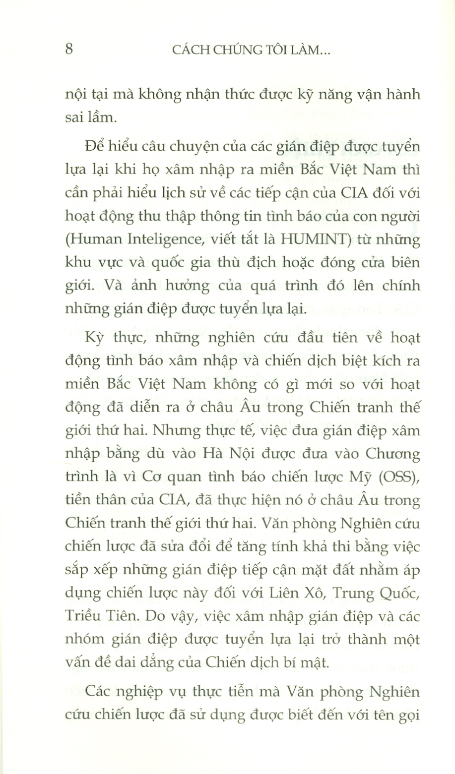 CÁCH CHÚNG TÔI LÀM: CHƯƠNG TRÌNH BÍ MẬT XÂM NHẬP MIỀN BẮC VIỆT NAM 1961 – 1964