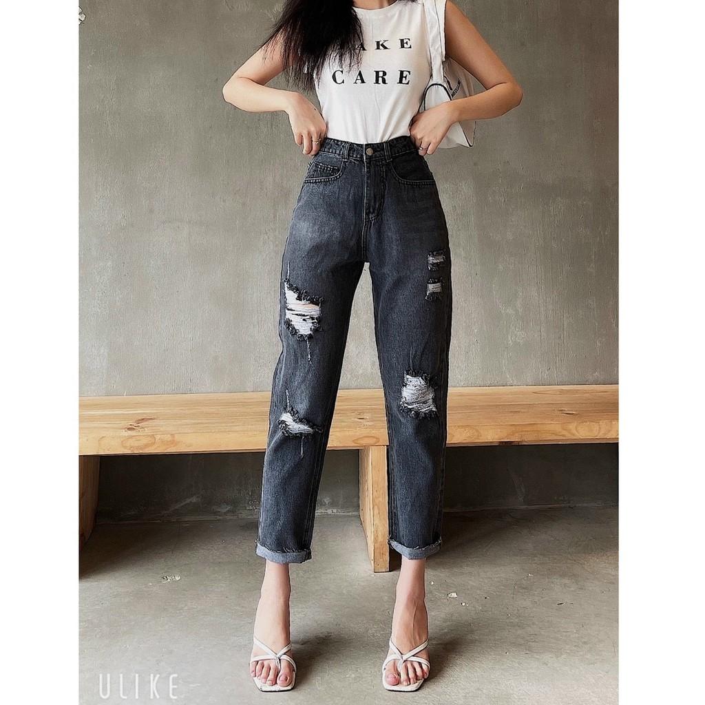 Quần jean baggy rách gối JBG5014