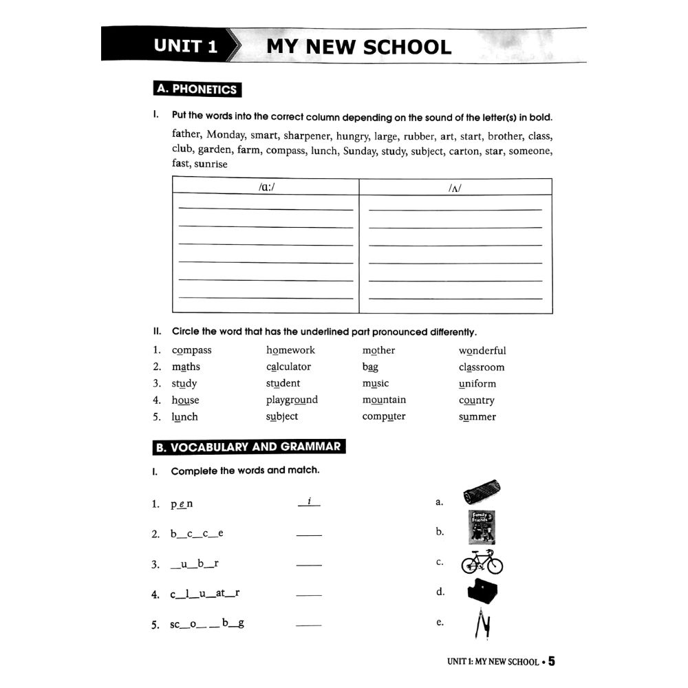 Sách Bài tập tiếng Anh Lớp 6 - Tập 1 - Có đáp án (Dùng kèm SGK Global Success)