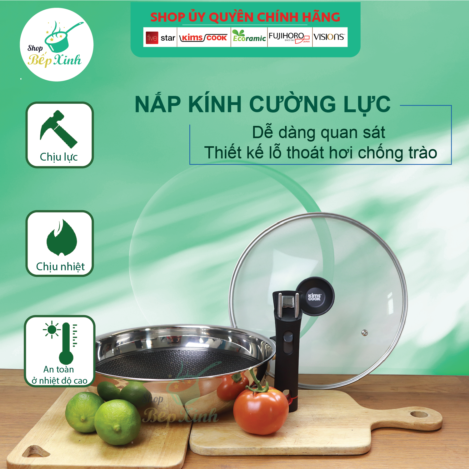 Bộ nồi xửng hấp T&K Kimscook hàn Quốc Blackcube 24CM,  3 lớp đúc liền inox 304 , siêu bền cào không xước