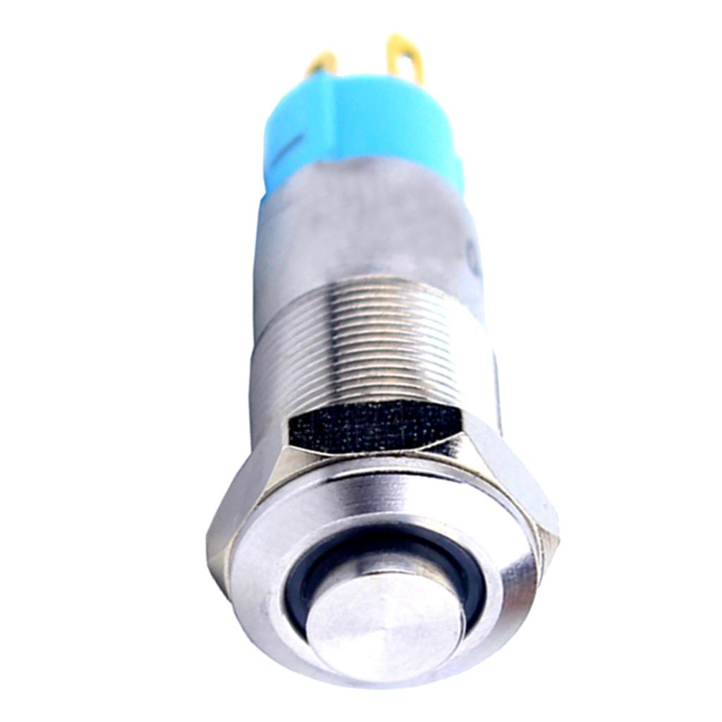 10mm Blue LED Car locking Push Button Power Switch IP67 Waterproof