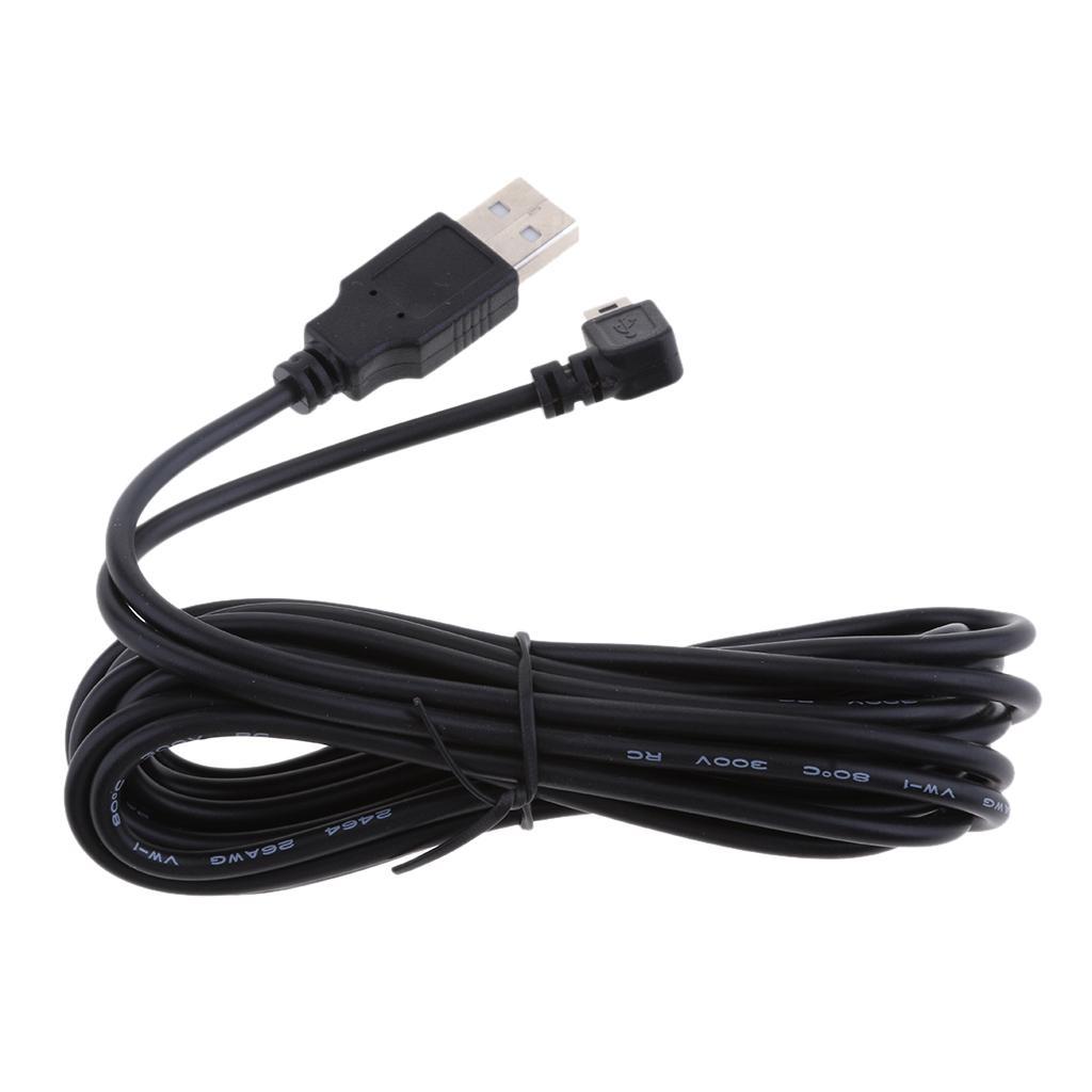 2Pieces 5V 2A USB Charger Cable Left Angled DVR GPS Charging Cable
