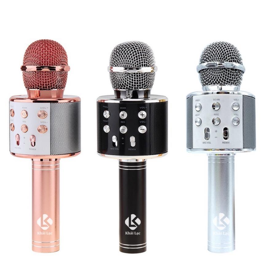 Micro Hát Karaoke Bluetooth WS-858 Khải Lạc micro không Dây hát karaoke micro không dây micro trợ giảng không dây
