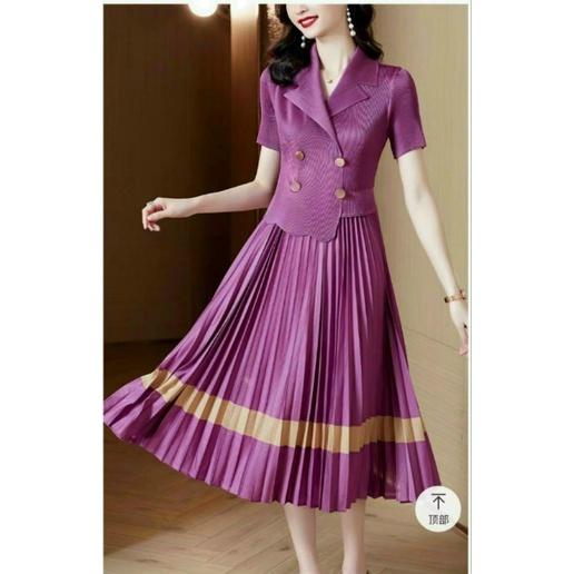 HÀNG NHẬP - ĐẦM LỤA DẬP LY CỔ VEST