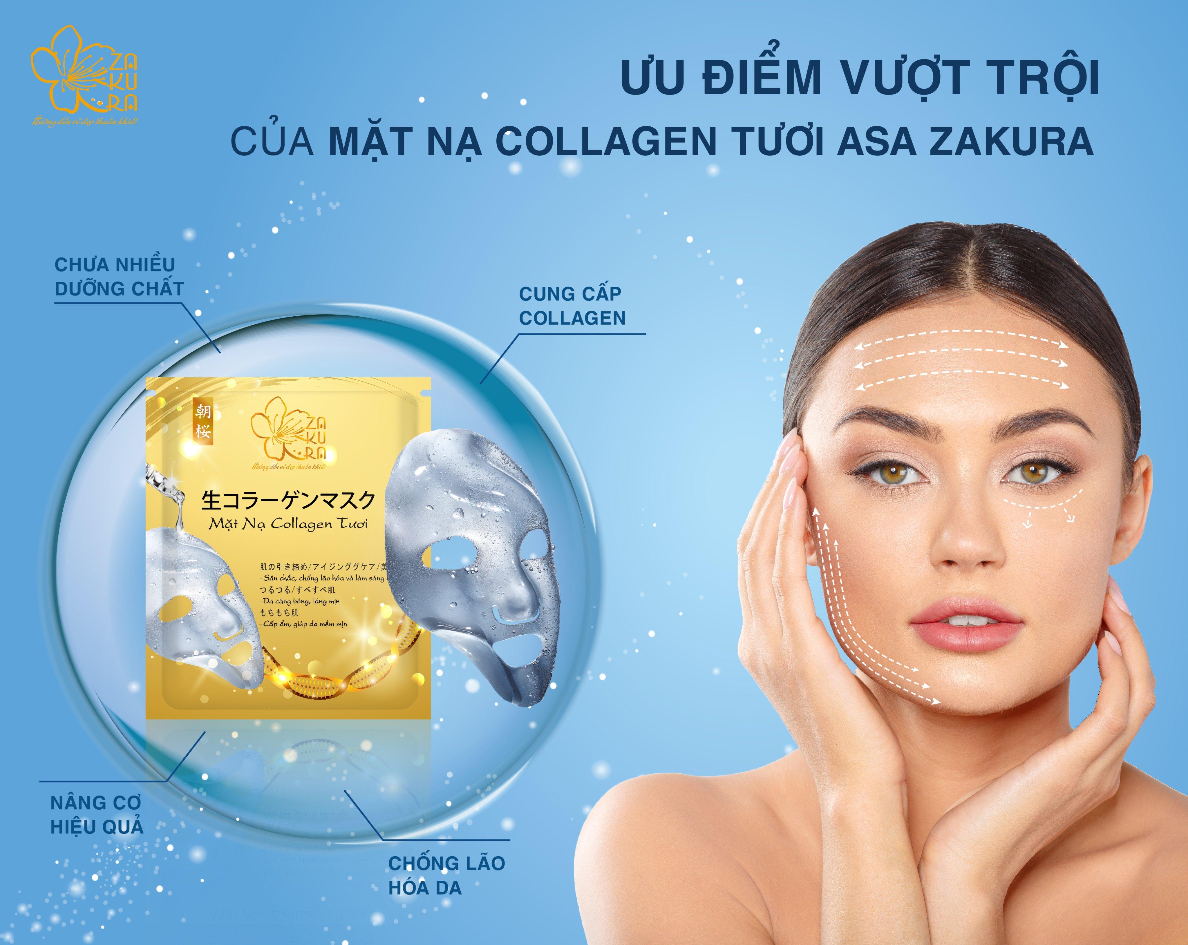 MẶT NẠ COLLAGEN TƯƠI ASA ZAKURA