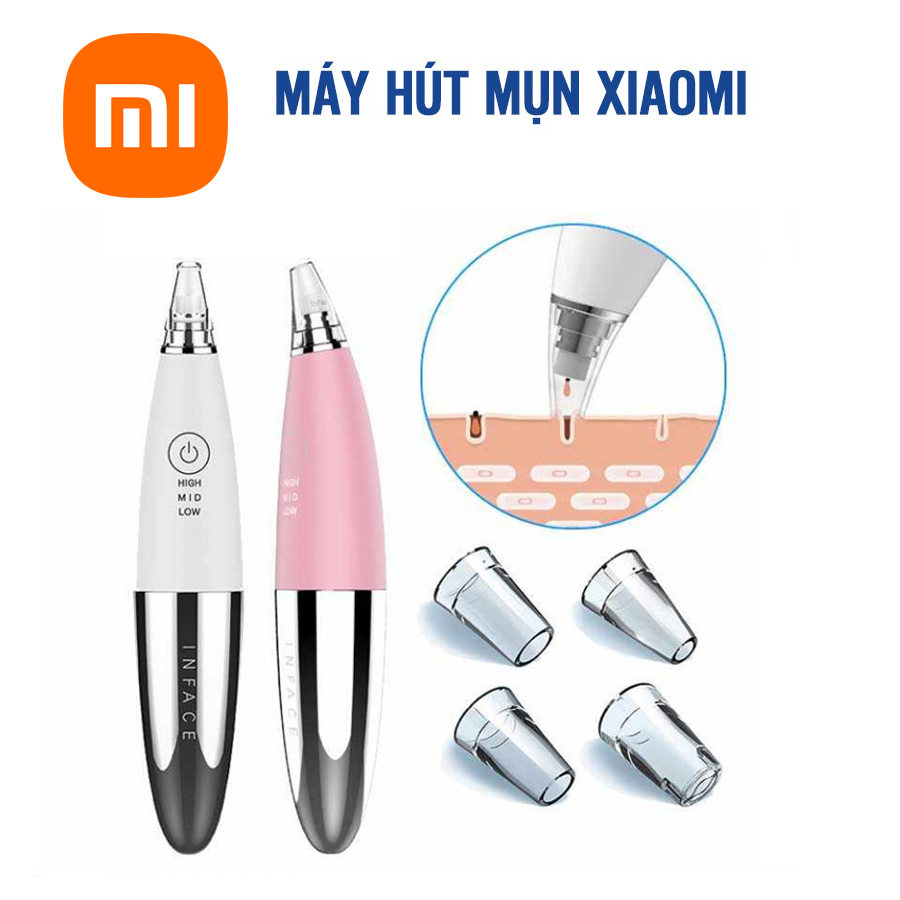 Máy Hút Mụn Đầu Đen Inface Blackhead Remover MS7000 - 2 chế độ - 4 loại đầu hút