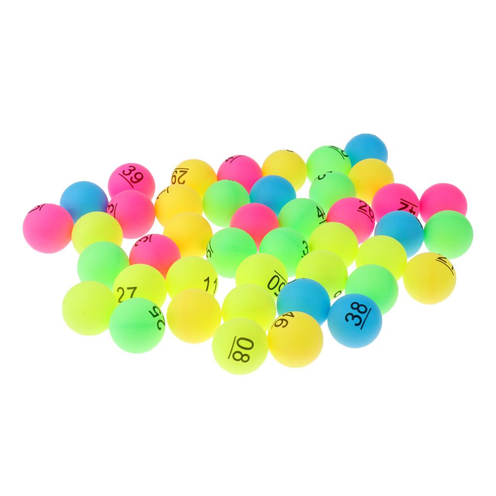 Set of 40 Multi Color Table Tennis Ball Pong Balls Training Aid